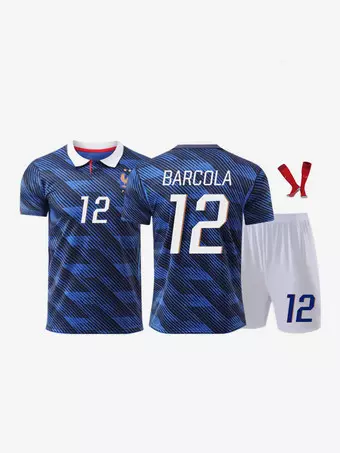 2026年フランス代表ホームサッカーユニフォーム（背番号12 バルコラ