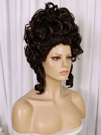 marron foncéPerruques pour Halloween cosplay et accessoires de costume