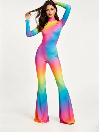bleu Combinaison intégrale imprimée colorée Zentai pour Halloween déguisement de cosplay combinaison moulante Zentai pour Mardi Gras