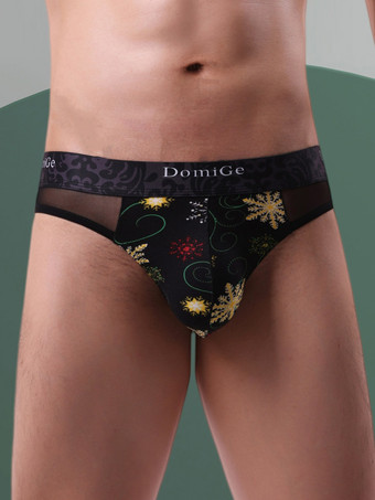 Sous-vêtements pour hommes culotte sexy string transparent à imprimé floral vert foncé
