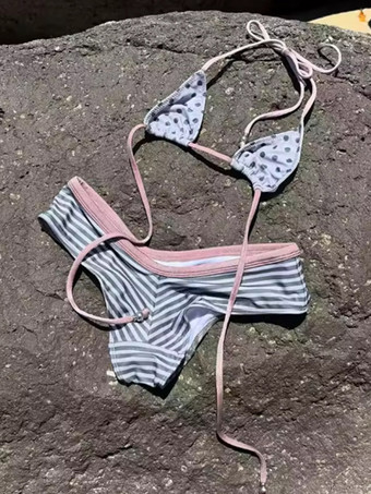 女性用ビキニ水着 ブルー 夏用ビーチ水着
