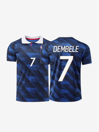 N°7Mbappé 10 Olise11 Dembélé 7 2026 Équipe de France de Football Maillot Haut Manches Courtes Chemise Grande Taille