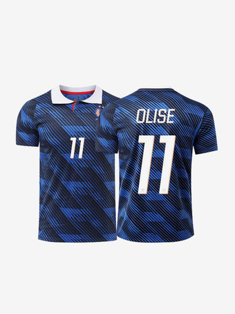 N°11Mbappé 10 Olise11 Dembélé 7 2026 Équipe de France de Football Maillot Haut Manches Courtes Chemise Grande Taille