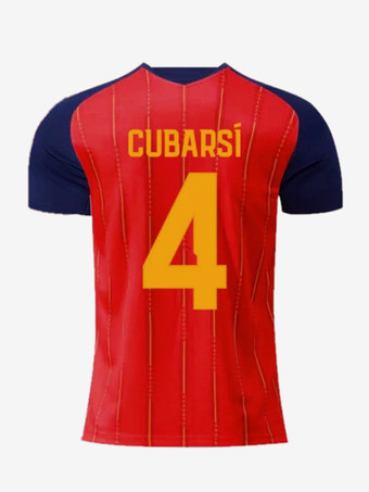 N°4Maillot domicile Espagne 2026 à deux étoiles n° 19 Yamal n° 20 Pedri n° 16 Rodri manches courtes grandes tailles