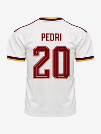 N°20Maillot de football extérieur Espagne 2026 Yamal 19 Rodri 16 Deux étoiles manches courtes grandes tailles