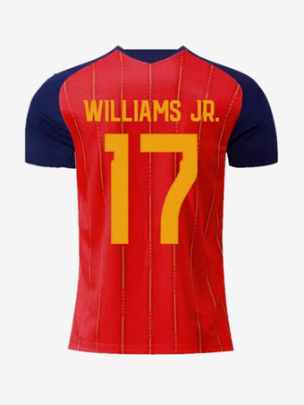 N°17Maillot domicile Espagne 2026 à deux étoiles n° 19 Yamal n° 20 Pedri n° 16 Rodri manches courtes grandes tailles