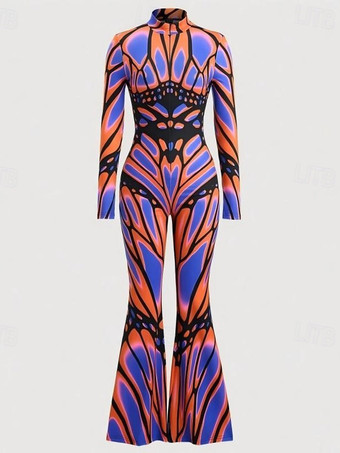 Combinaison intégrale imprimée colorée Zentai pour Halloween déguisement de cosplay combinaison moulante Zentai pour Mardi Gras