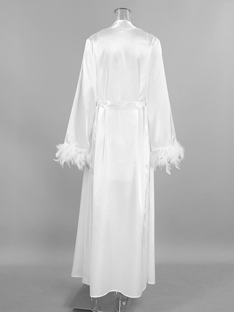 Lingerie de mariée pyjamas vêtements de nuit robes nuisettes d'intérieur en plumes blanches