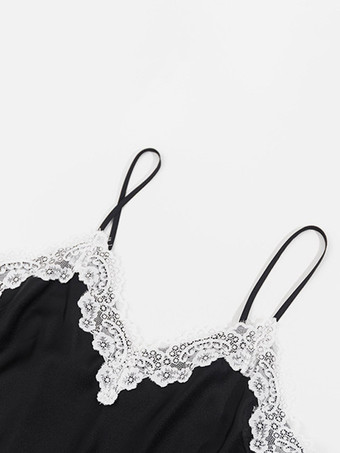 Ensembles de pyjamas en dentelle noire lingerie d'intérieur ensembles 2 pièces