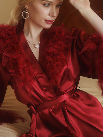 BordeauxLingerie de mariée pyjamas robes de chambre nuisettes blanches à lacets nuisettes d'intérieur
