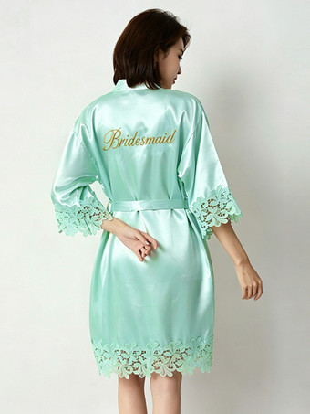 Menthe VerteLingerie de mariée pyjamas vêtements de nuit robes de chambre nuisettes en crochet couleur champagne nuisettes