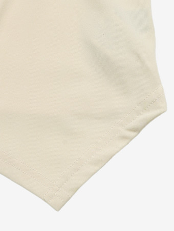 T-shirt à manches longues écru blanc col V pour femme