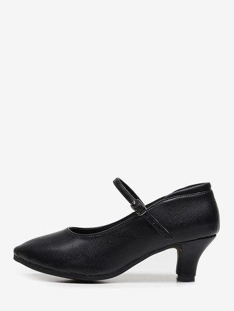 noir Chaussures de danse de salon pour femmes modèle Mary Jane à bout rond