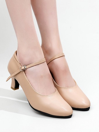 Chaussures de danse de salon pour femmes modèle Mary Jane à bout rond