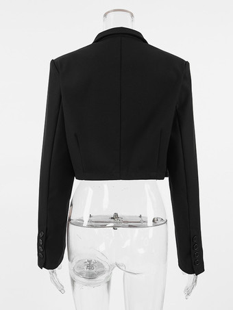 Veste de costume courte à col mandarin poche avant coupe ajustée.