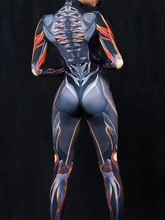 ゼンタイ ネオン ボディスーツ ハロウィン コスプレ コスチューム 3D デジタルプリント UV グロー ボディスーツ ハロウィン ホリデー キャットスーツ ゼンタイ