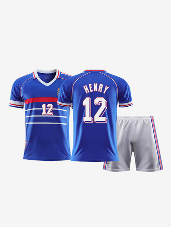 N°12Maillot domicile de l'équipe de France de football 1998 maillot national classique pour adultes et enfants