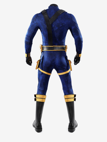 アベンジャーズ ドゥームズデイ サイクロップス スーパーヒーロー 映画 テレビ ドラマ コスプレ メンズ ブルー レザー リストガード