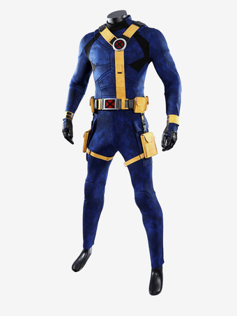 アベンジャーズ ドゥームズデイ サイクロップス スーパーヒーロー 映画 テレビ ドラマ コスプレ メンズ ブルー レザー リストガード