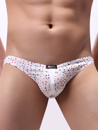 WarmweißSexy Herren-Tanga mit floralem Leopardenmuster Mesh-Einsatz niedrigem Bund Druckknöpfen und offenem Schritt transparente Unterwäsche