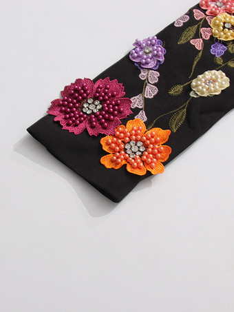 レディース オーバーサイズ ブレザー ハンドメイド パールフラワー刺繍 ノッチドラペル フォーマル アウター