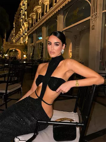 Night Out Dresses High Neck Cut Out Glitter Maxi Dress Women Sleeveless Hollow Waist Bodycon Long Evening Gown