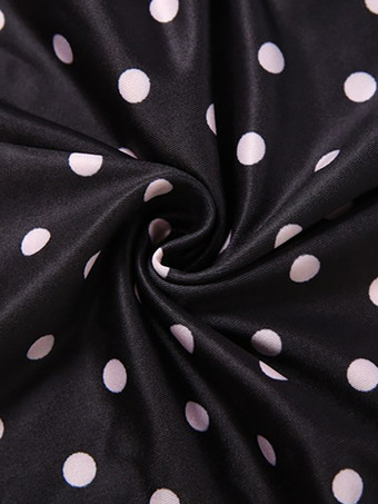 Polka Dot Half Zip Mock Neck Crop Top Shorts 2-teiliges Set Star Girl Buchstabenprint Outfit