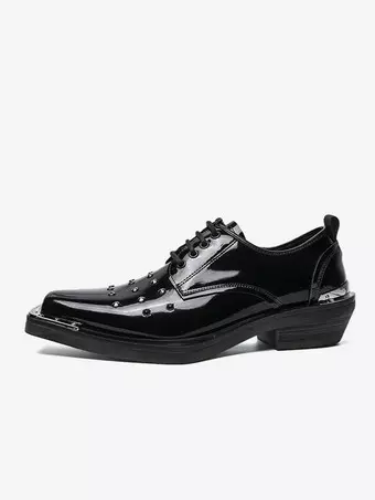 beaded dress shoes Black Party Men's Square Toe Lace Up Shoes Color:Pink(With shawl)