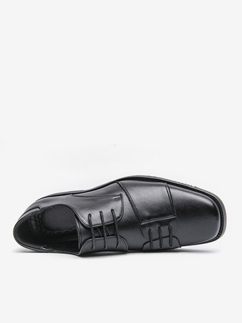 Braune Oxford-Schuhe für Herren runde Zehenpartie Schnürschuhe Freizeitschuhe