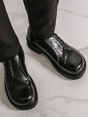 Herren-Freizeitschuhe mit runder Zehenpartie Schnürung Slipper