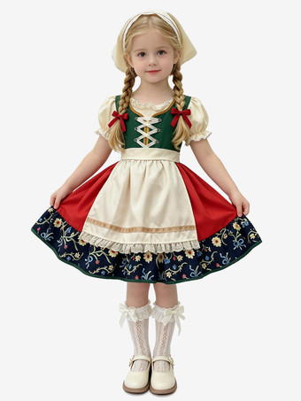 女の子用バイエルン風ディアンドル オクトーバーフェスト衣装ドレスセット オクトーバーフェスト衣装