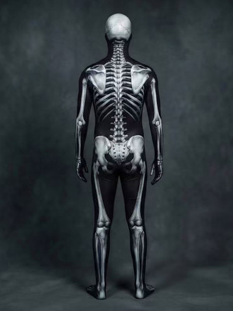 ハロウィンコスチューム、スケルトンコスチューム、3Dデジタルプリント、UVグローボディスーツ、キャットスーツ、ゼンタイ、ハロウィンコスプレコスチューム、ライクラ・スパンデックス、カーニバルジャンプスーツ