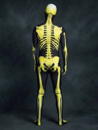 ハロウィンコスチューム、スケルトンコスチューム、3Dデジタルプリント、UVグローボディスーツ、キャットスーツ、ゼンタイ、ハロウィンコスプレコスチューム、ライクラ・スパンデックス、カーニバルジャンプスーツ