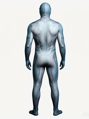 ハロウィンコスプレ衣装 キャットスーツ ゼンタイ ネオンボディスーツ 3Dデジタルプリント UVグローボディスーツ