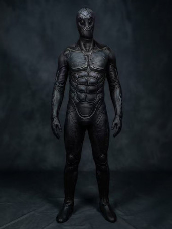 ブラック ハロウィンコスチューム スケルトンボディスーツコスチューム 3Dデジタルプリント UVグローボディスーツ キャットスーツ ゼンタイ ハロウィンコスプレコスチューム ライクラ スパンデックス