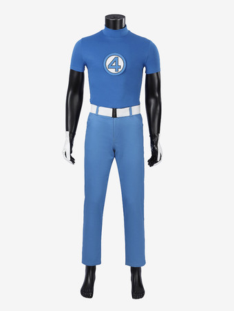ミスター・ファンタスティックのコスプレ衣装 ファンタスティック・フォー MCU 青と白のスーパーヒーロースーツジャケットとジャンプスーツ衣装 ハロウィン コミコン用
