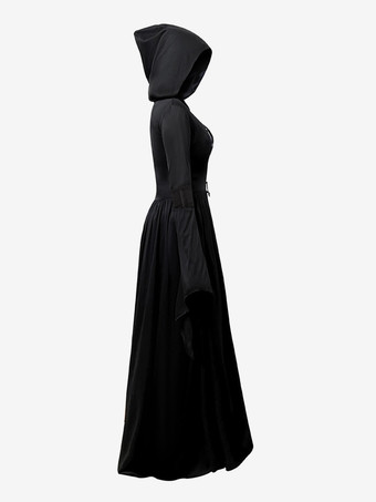 ハロウィン魔女 ハロウィンゴシックキャラクターコスチューム ブラック