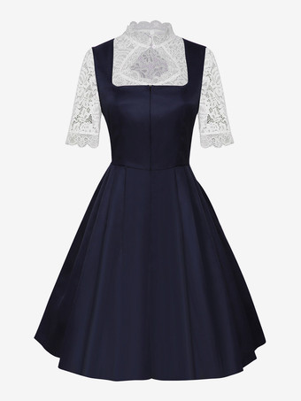 オクトーバーフェスト衣装 女性用 バイエルン風ディアンドルドレス 女性用 50年代風ドレス 1950年代 ヴィンテージ カクテルパーティー