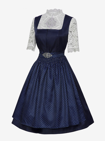 オクトーバーフェスト衣装 女性用 バイエルン風ディアンドルドレス 女性用 50年代風ドレス 1950年代 ヴィンテージ カクテルパーティー