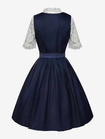 オクトーバーフェスト衣装 女性用 バイエルン風ディアンドルドレス 女性用 50年代風ドレス 1950年代 ヴィンテージ カクテルパーティー