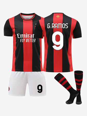 Nr. 9AC Mailand Heimtrikot 26/27 3-teiliges Set für Erwachsene und Kinder Modric 14 G. Ramos 9