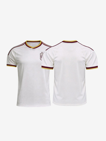 ViergeMaillot de football extérieur Espagne 2026 Yamal 19 Rodri 16 Deux étoiles manches courtes grandes tailles