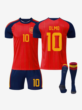 Nr. 10Spanien 2026 Zwei-Sterne-Heimtrikot Kurzarm Nr. 20 Pedri Nr. 19 Yamal 3-teilig