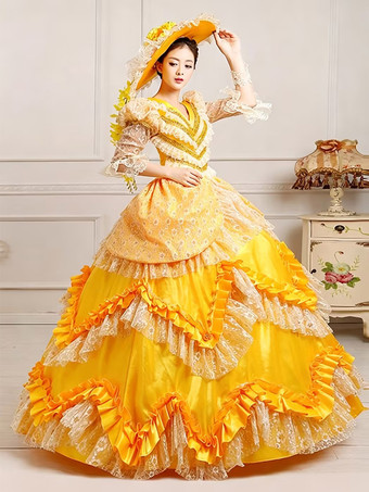 Vintage Abendkleid Damen Viktorianisches Edelgerichtskleid Cosplay Kostüm Party Ballkleid