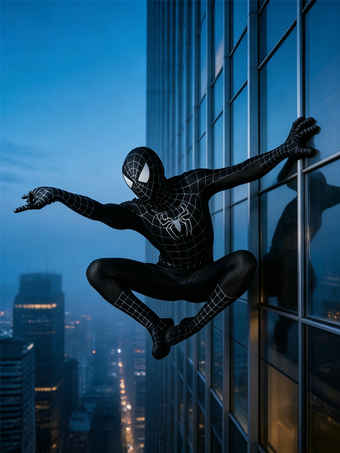 マーベルコミックコスプレブラックスパイダーマンコスプレ衣装