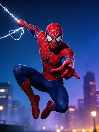 マーベルコミックスパイダーマンマーベルコミックトビーマグワイアスター付きコスプレコスチューム
