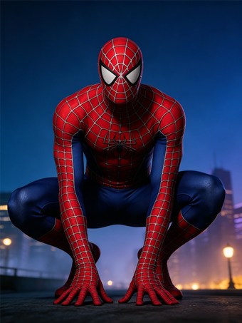 マーベルコミックスパイダーマンマーベルコミックトビーマグワイアスター付きコスプレコスチューム