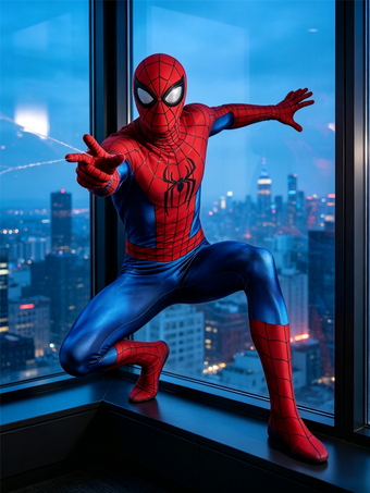 Brand New Day Costumes マーベルコミックス スパイダーマン ピーター・パーカー主演ゼンタイスーツ 3Dプリント立体視アイマスク付き