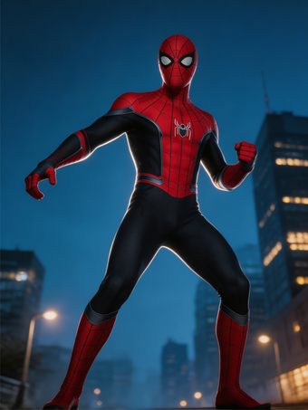 マーベルコミックスパイダーマン家から遠く離れたスパイダーマンコスプレコスチュームライクラスパンデックスキャットスーツマーベルコミック