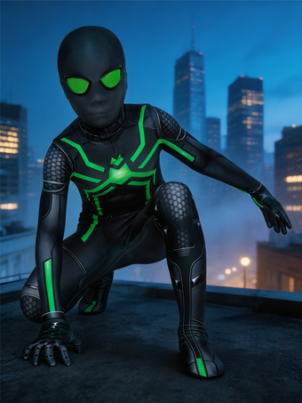 スパイダーマン ステルススーツ コスプレコスチューム ライクラスパンデックス キャットスーツ PS4 ゲーム マーベル 子供用 ジャンプスーツ